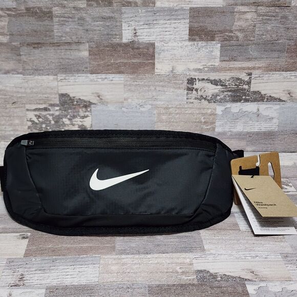 Nike Challenger Waist Fanny Pack Large 1 Liter Running Outdoor Mesh Back Black - Picture 10 of 10